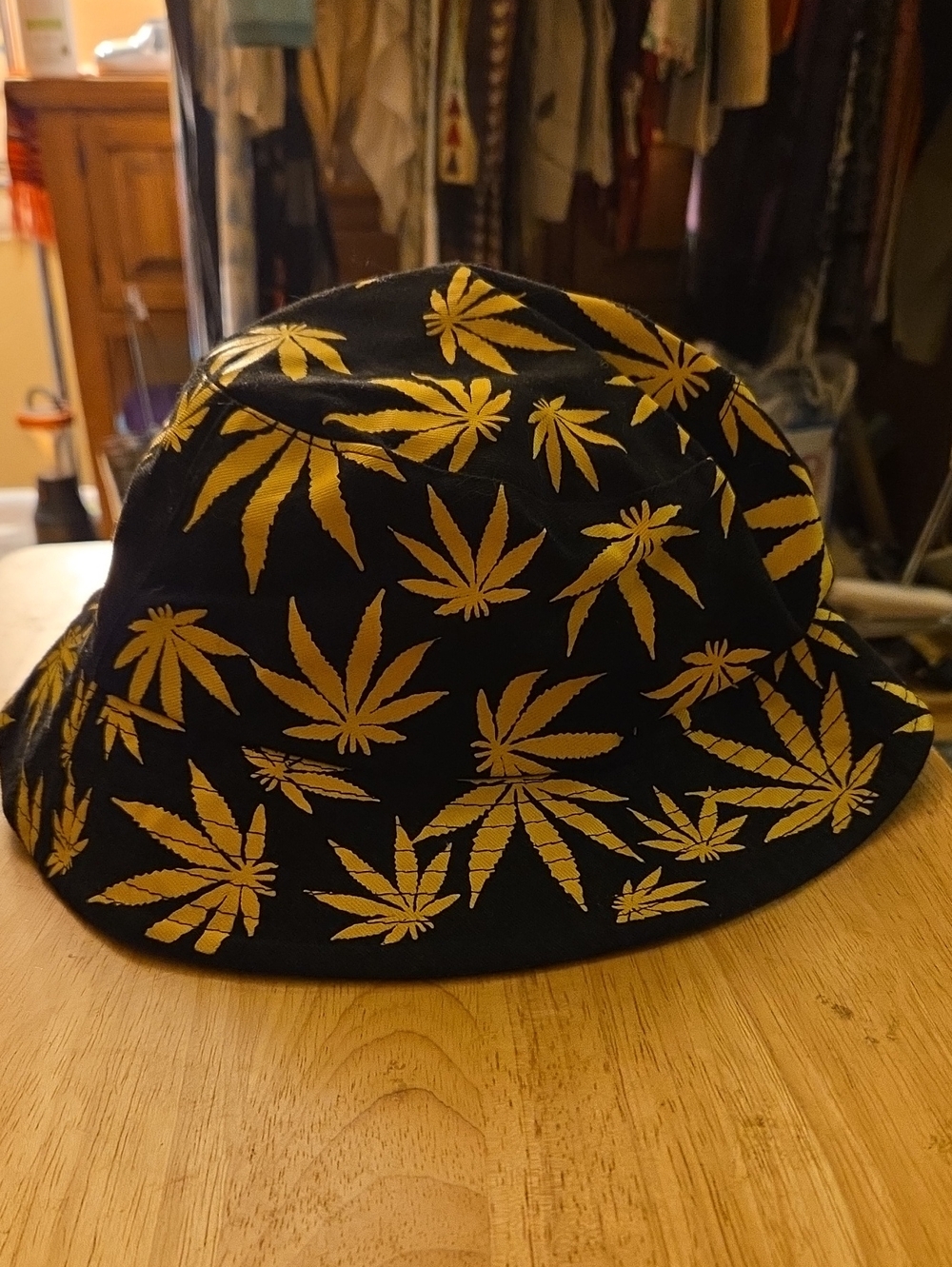 Black & Gold Pattern Bucket Hat